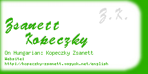 zsanett kopeczky business card